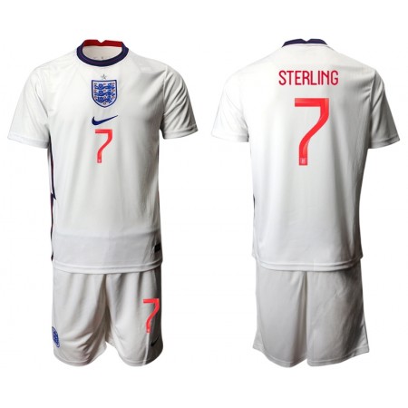 Maillot de Foot Angleterre Sterling 7 Enfant Domicile UEFA Euro 2020